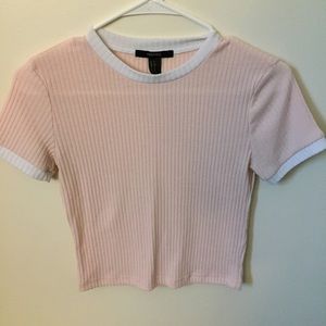 light pink and white tee